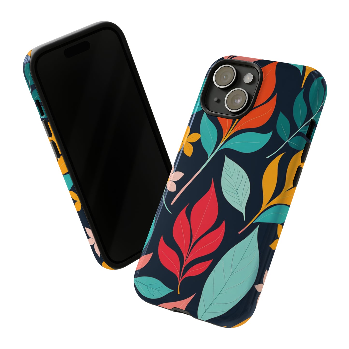 Red Leaf Design Pattern Tough Case