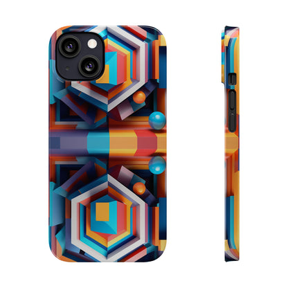 Colored Hexagon Slim Phone Case