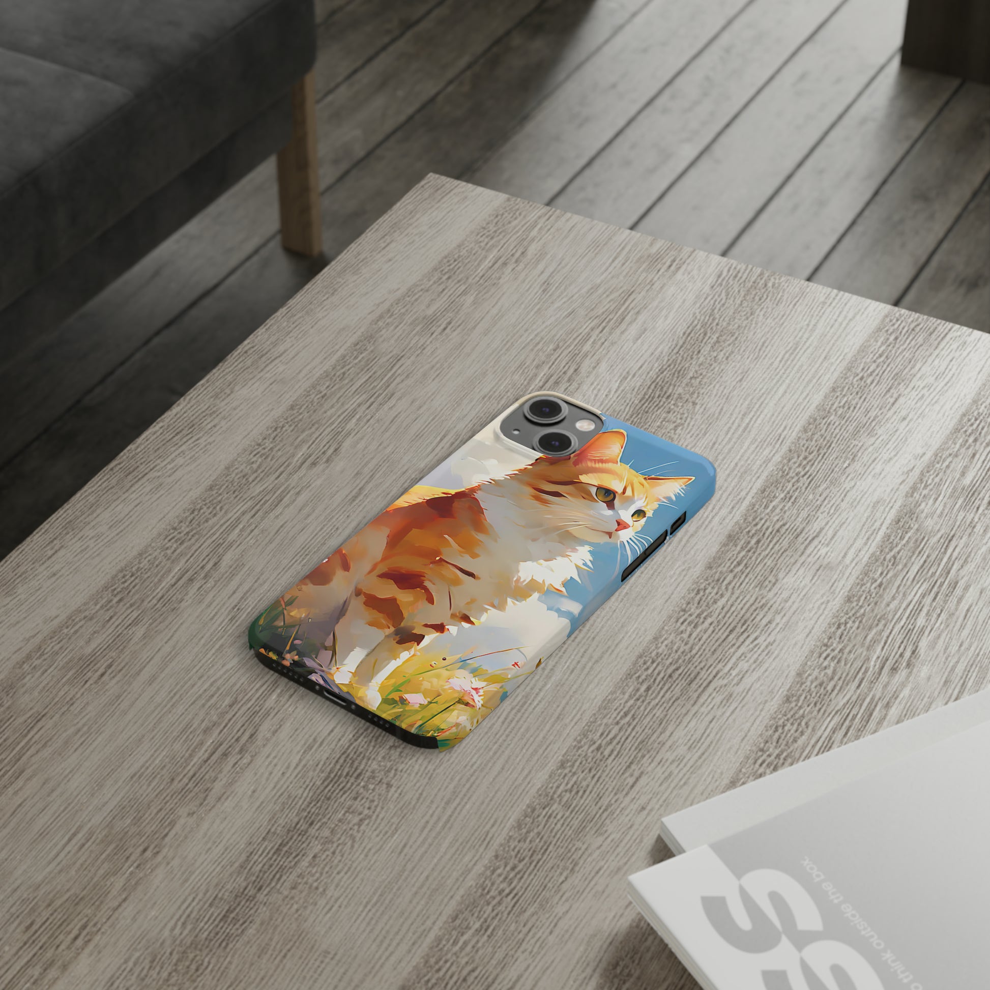 Cat Acrylic Painting Slim Phone Case - Colorwink