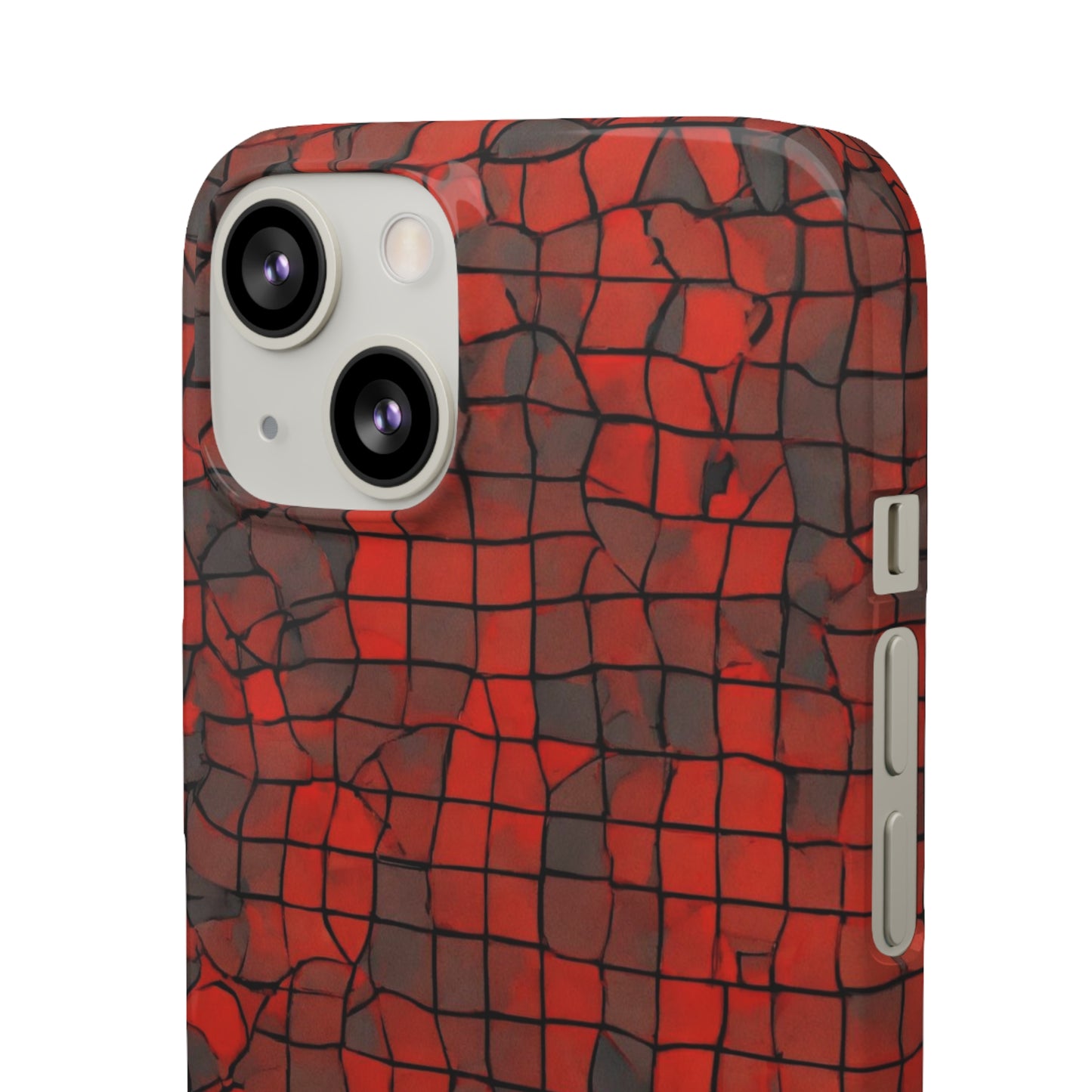 Red & Black Cubes Snap Case - Colorwink