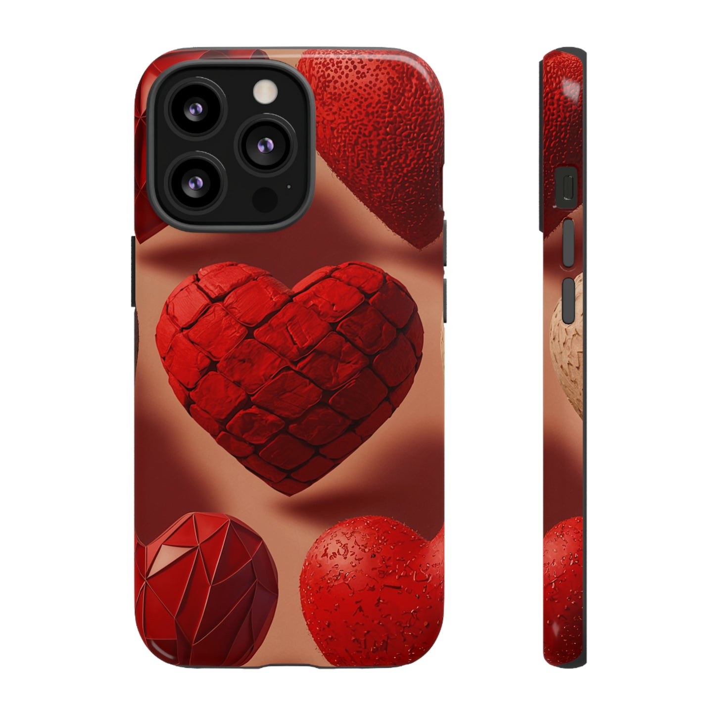 Red Heart Design Pattern Tough Case