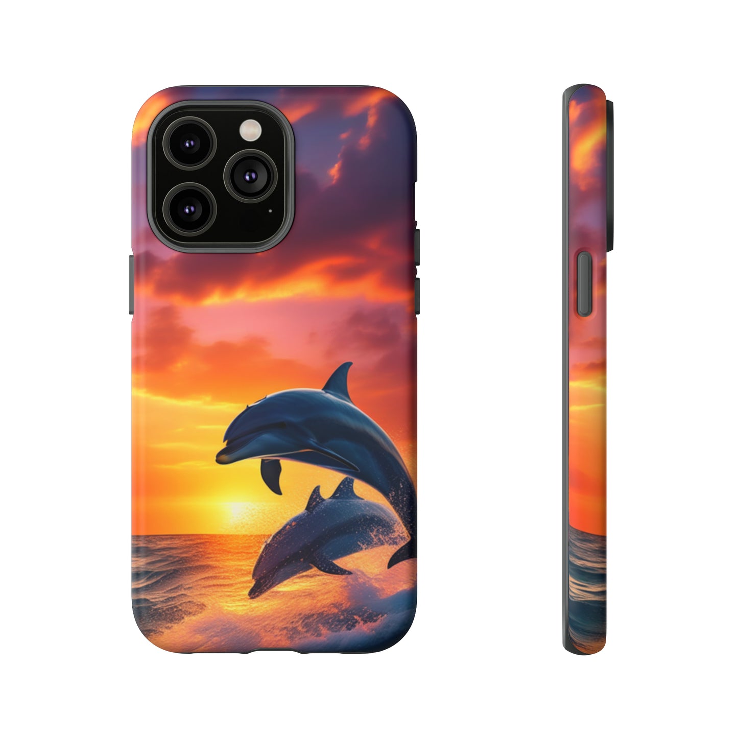 Sunset Dolphin Tough Case