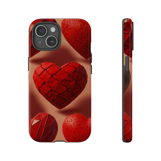 Red Heart Design Pattern Tough Case