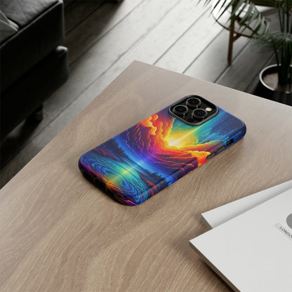 Rainbow Clouds Tough Case