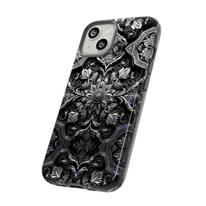 Monochrome Flowers Tough Case