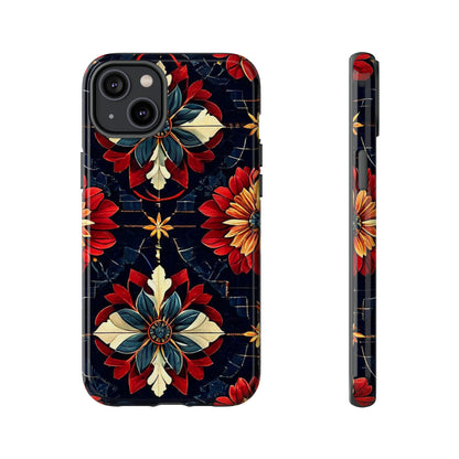 Red  flower Design Pattern Tough Case