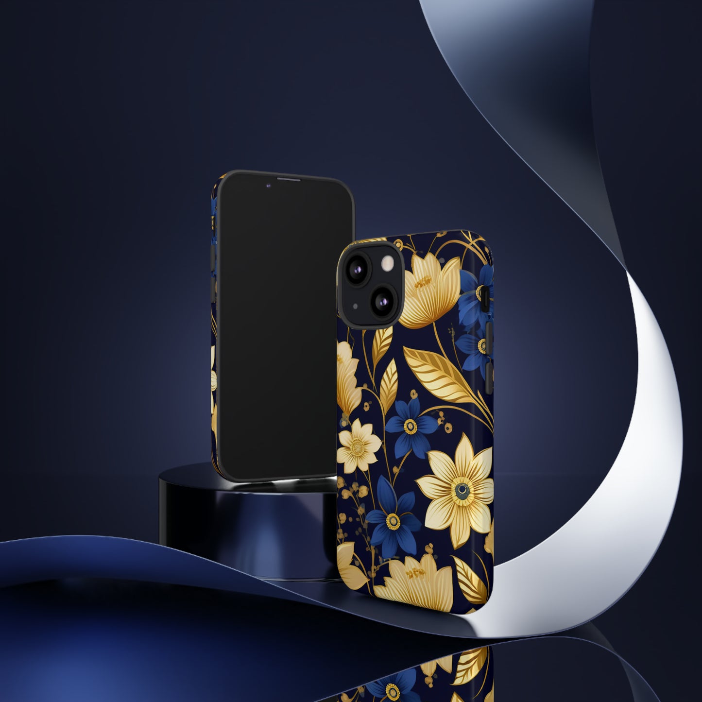 Golden  flower Design Pattern Tough Case