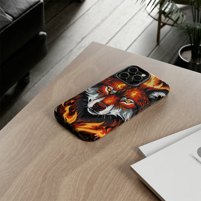 Fiery Wolf Tough Case