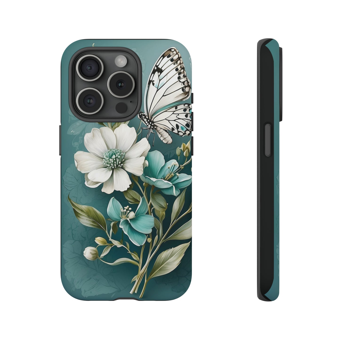 Flower and Butterfly Tough Case