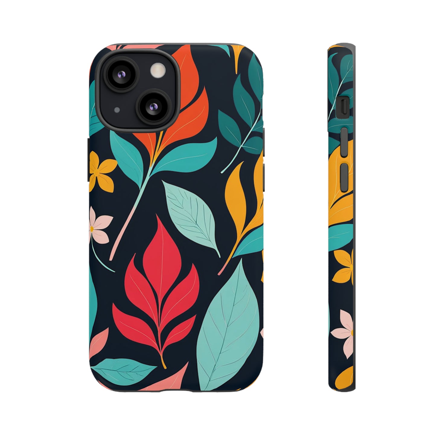 Red Leaf Design Pattern Tough Case