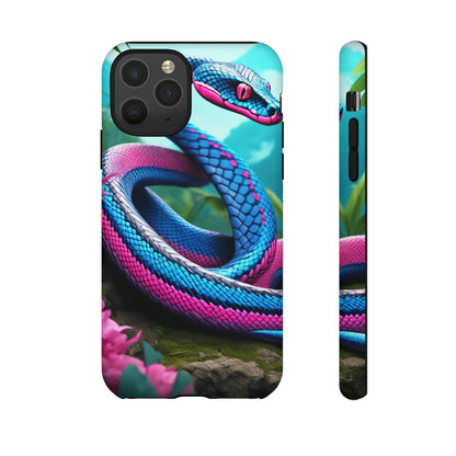 Blue Pink Snake Tough Case