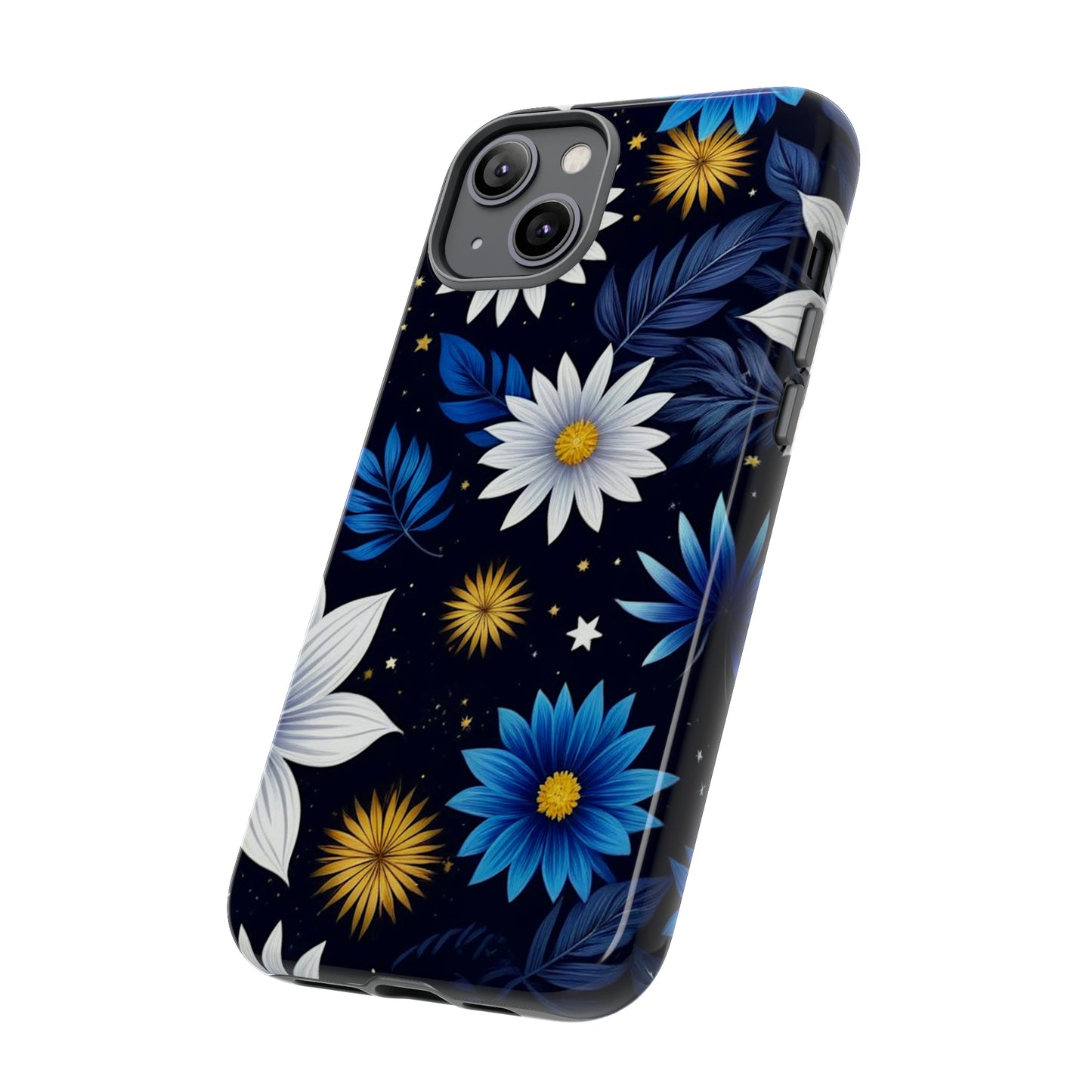 Blue Leaf Pattern Tough Case