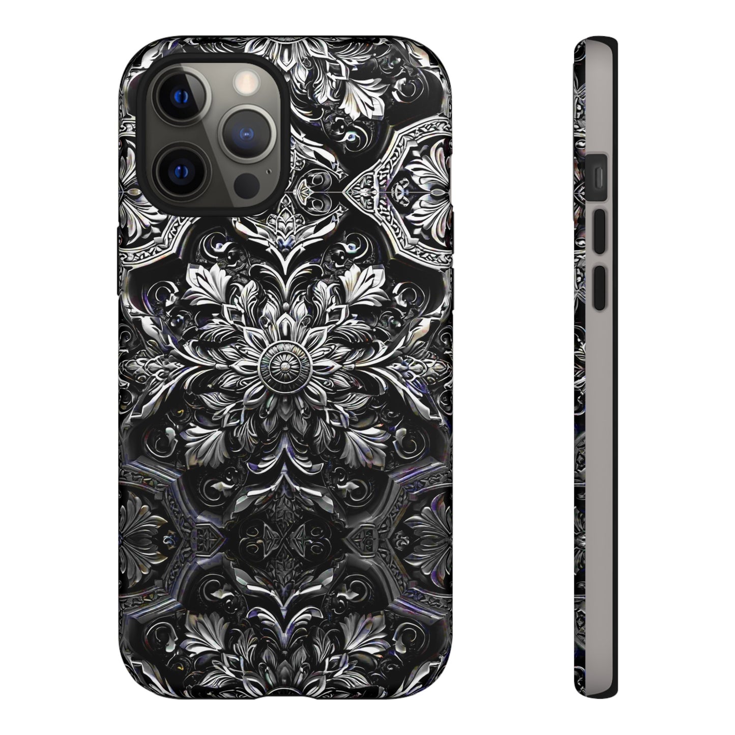 Monochrome Flowers Tough Case