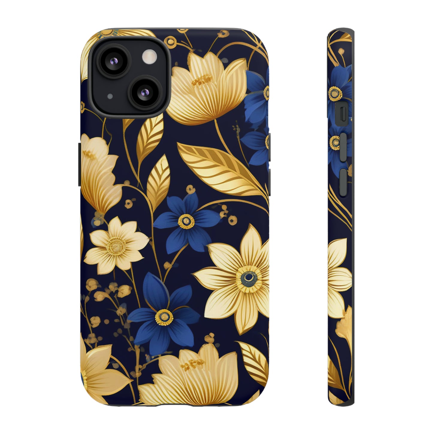 Golden  flower Design Pattern Tough Case