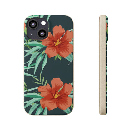 Orange Flowers Biodegradable Case