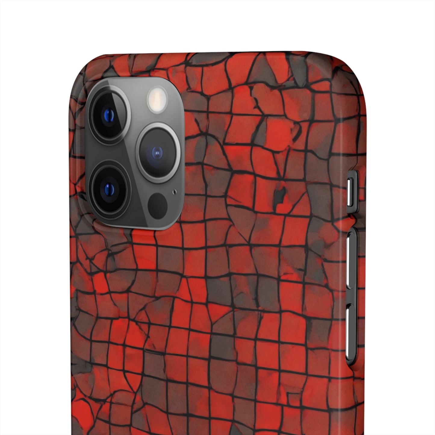 Red & Black Cubes Snap Case - Colorwink