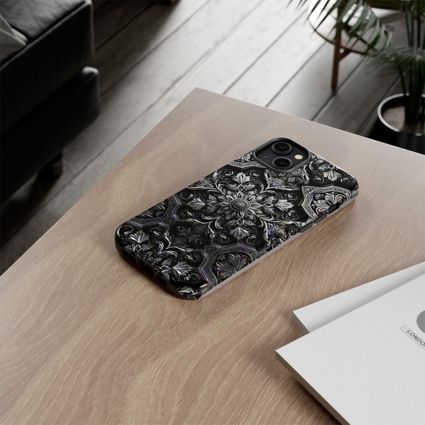 Monochrome Flowers Tough Case