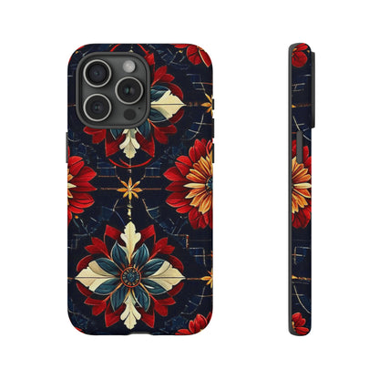 Red  flower Design Pattern Tough Case