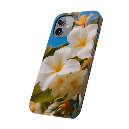 White Flower Slim Phone Case - Colorwink