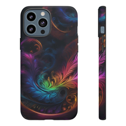 Dark Feather Pattern Tough Case