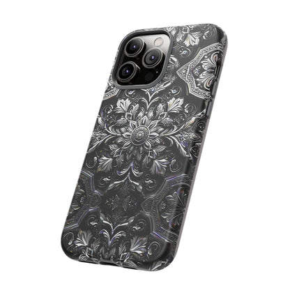 Monochrome Flowers Tough Case