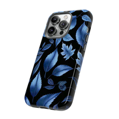 Blue Leaf Art Design Pattern Tough Case