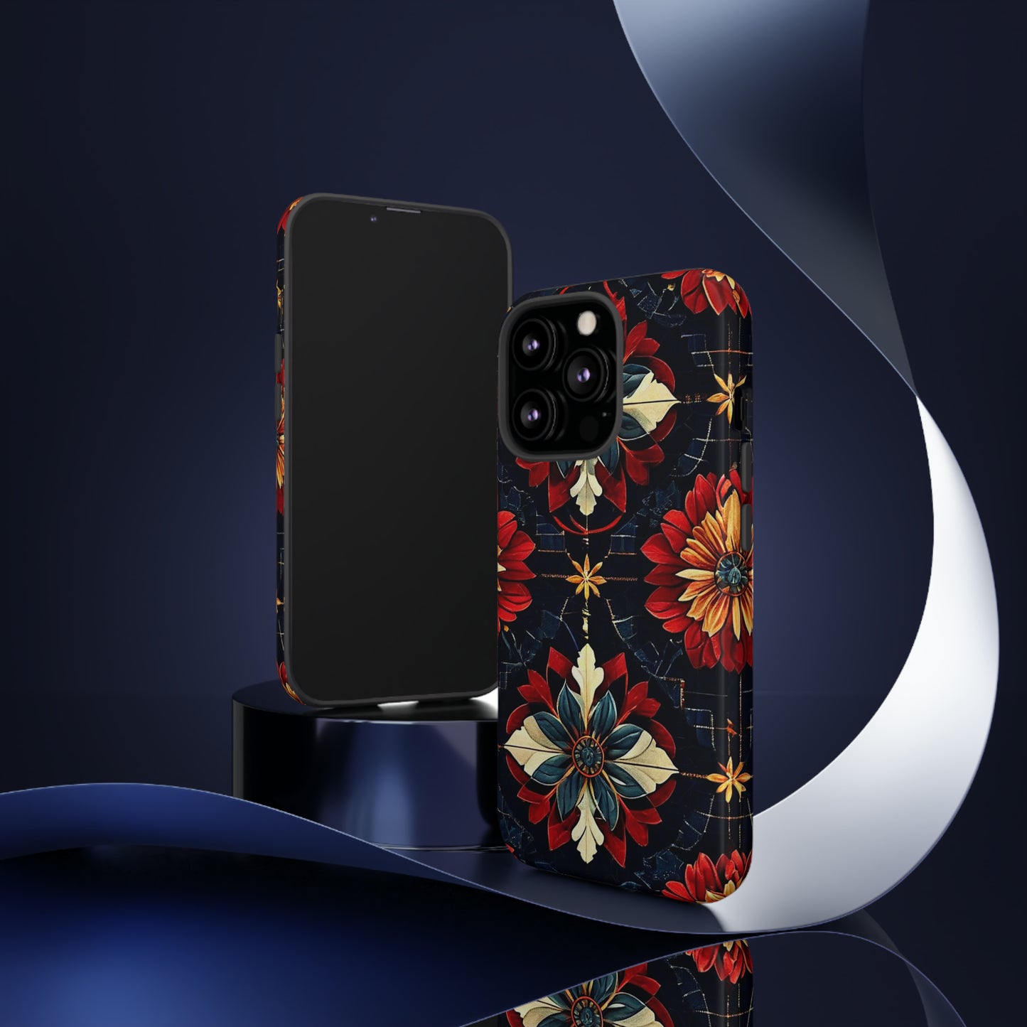 Red  flower Design Pattern Tough Case