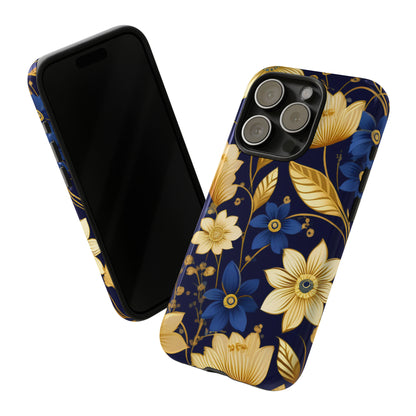 Golden  flower Design Pattern Tough Case