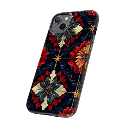 Red  flower Design Pattern Tough Case