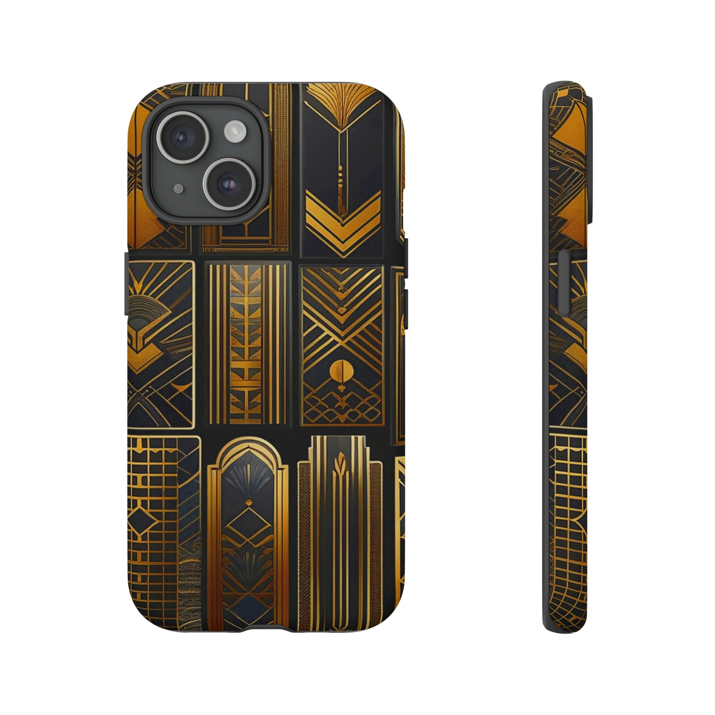 Golden Grid Art Design Pattern Tough Case