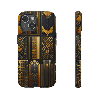 Golden Grid Art Design Pattern Tough Case