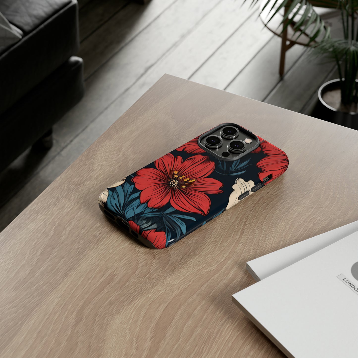 Red Dandelion  Art Design Pattern Tough Case