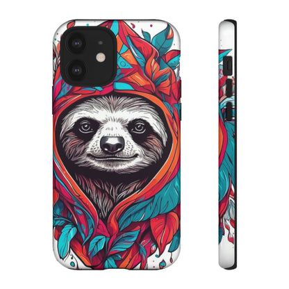 Sloth floral rose print Tough Case