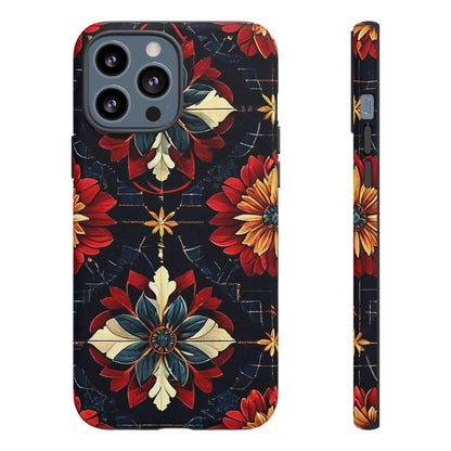 Red  flower Design Pattern Tough Case