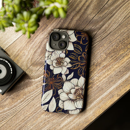 White flower Design Pattern Tough Case