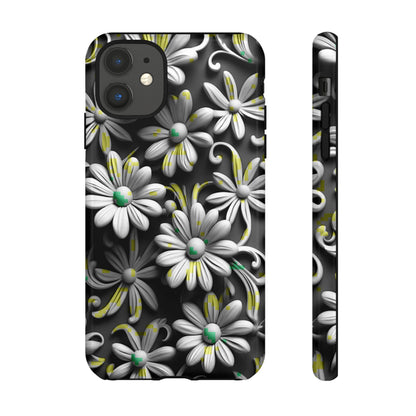 White Flowers Tough Case