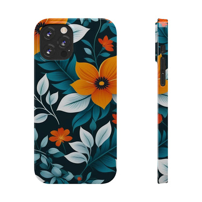 White Flower Slim Phone Case