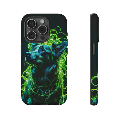 Green Neon Dog Tough Case