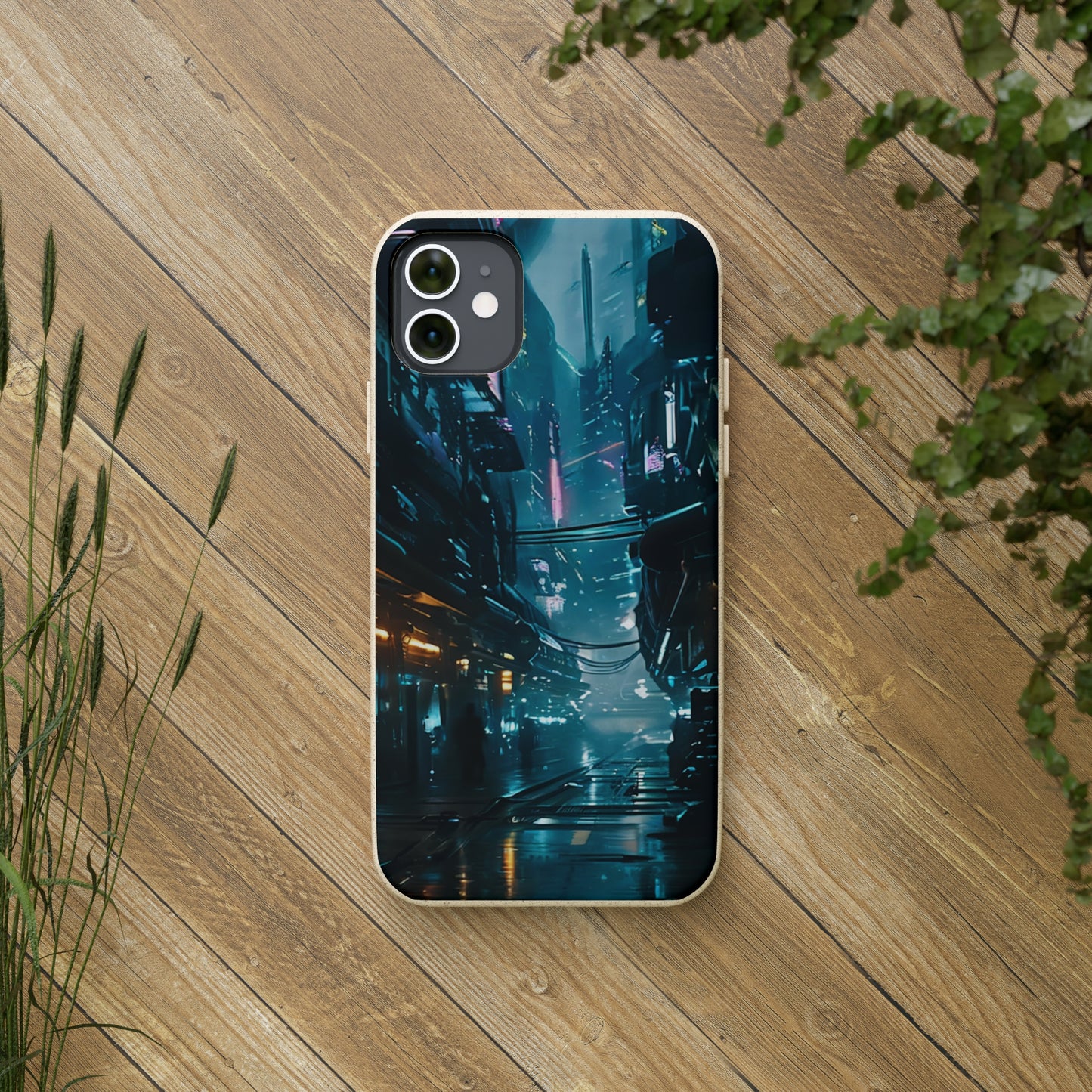 Dystopian Cityscape Biodegradable Case