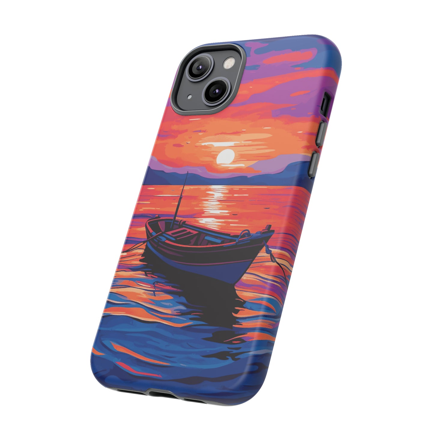 Boat With Sunset Tough Case - Colorwink