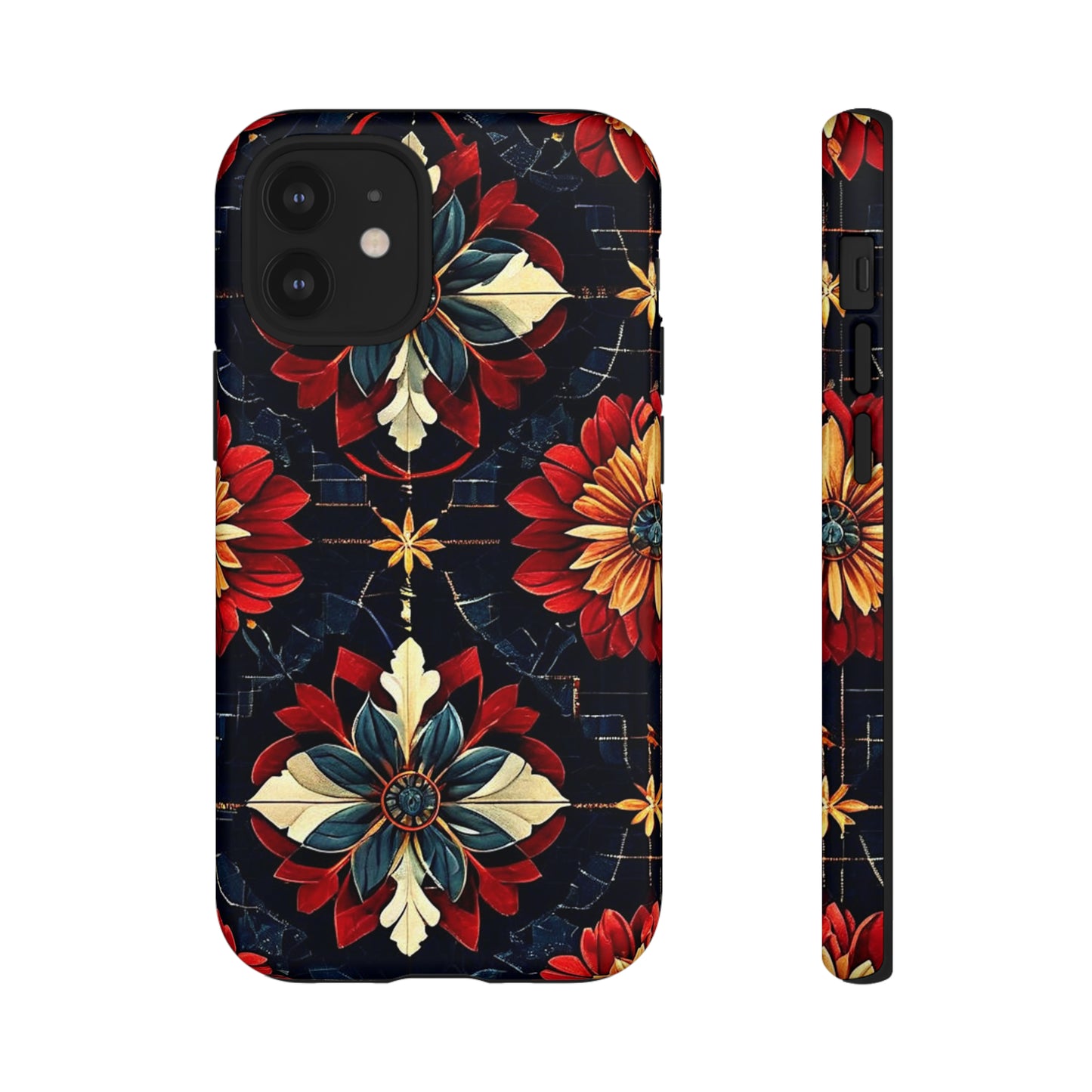 Red  flower Design Pattern Tough Case