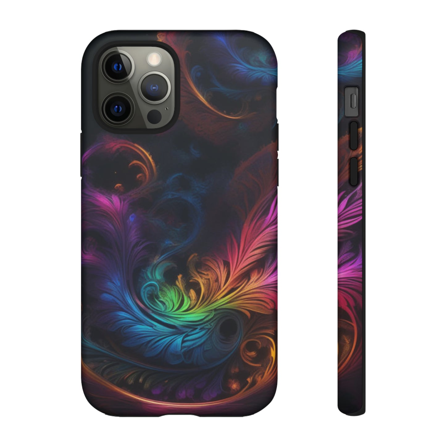 Dark Feather Pattern Tough Case