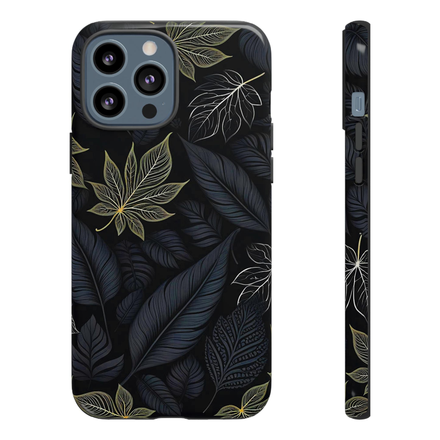 Grey Leaf Pattern Tough Case