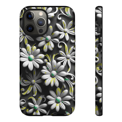 White Flowers Tough Case