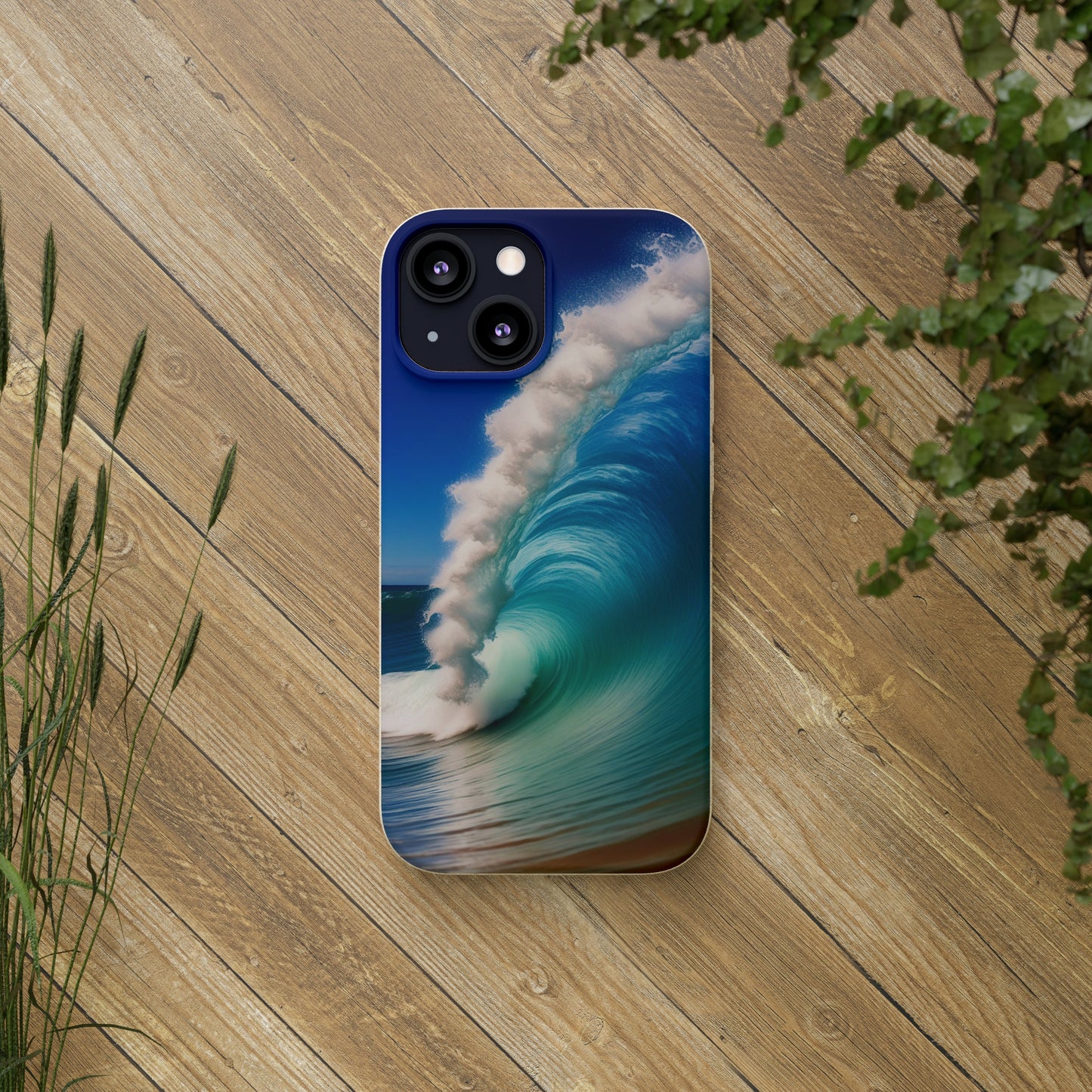 Deep Blue Wave Biodegradable Case