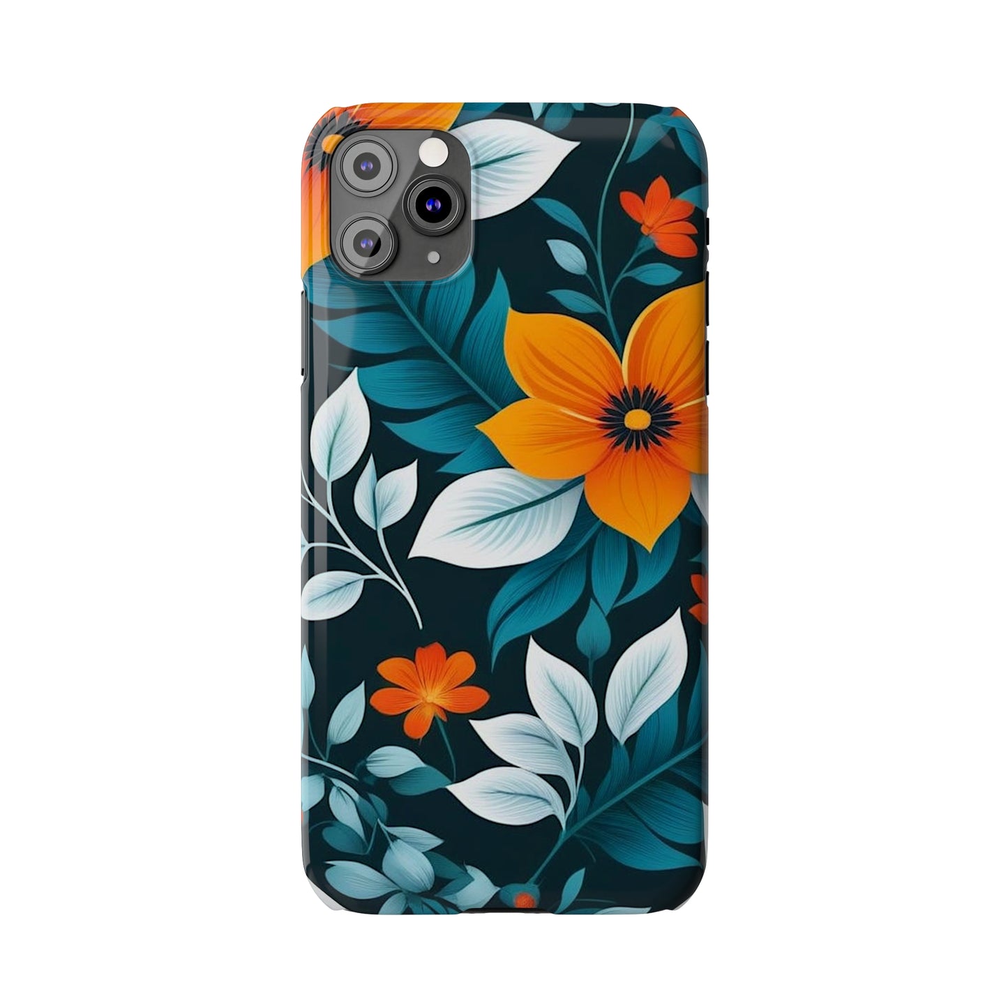 White Flower Slim Phone Case