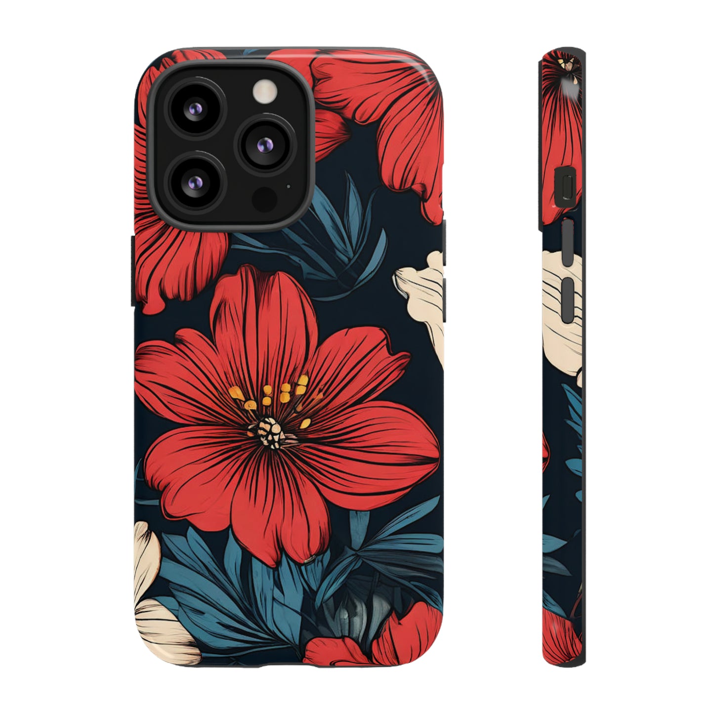 Red Dandelion  Art Design Pattern Tough Case