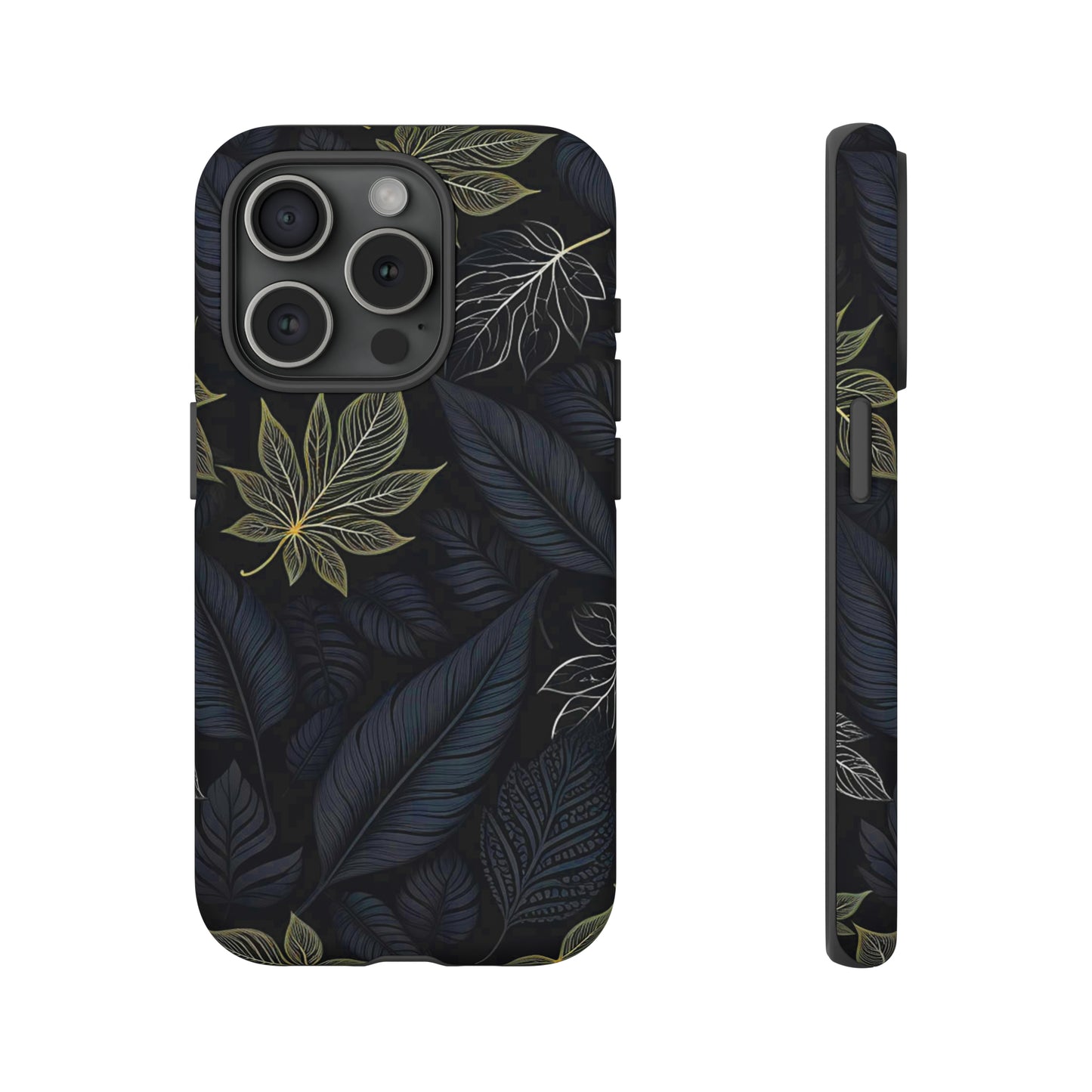 Grey Leaf Pattern Tough Case