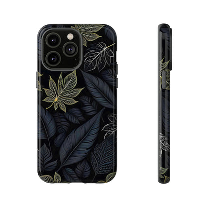 Grey Leaf Pattern Tough Case