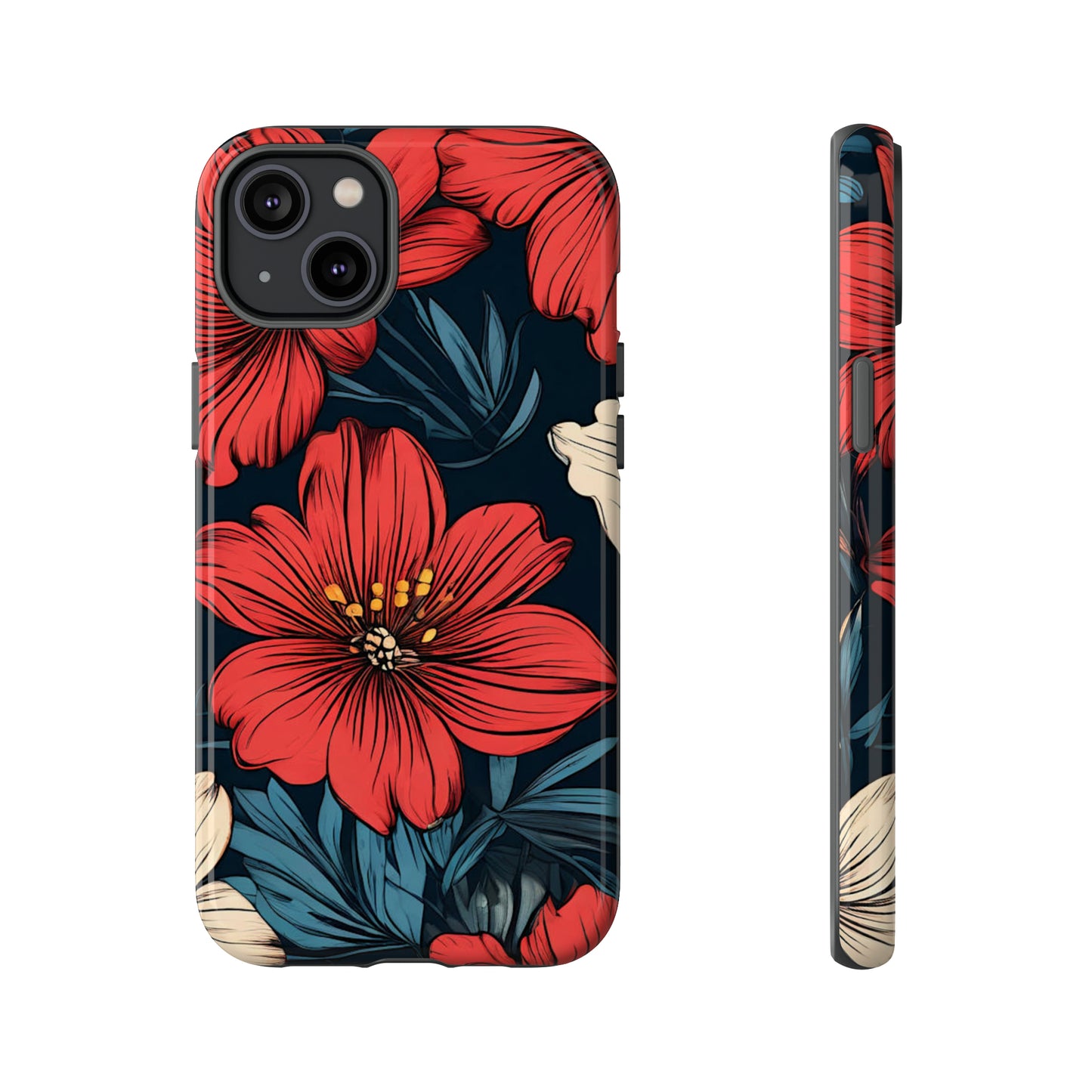 Red Dandelion  Art Design Pattern Tough Case